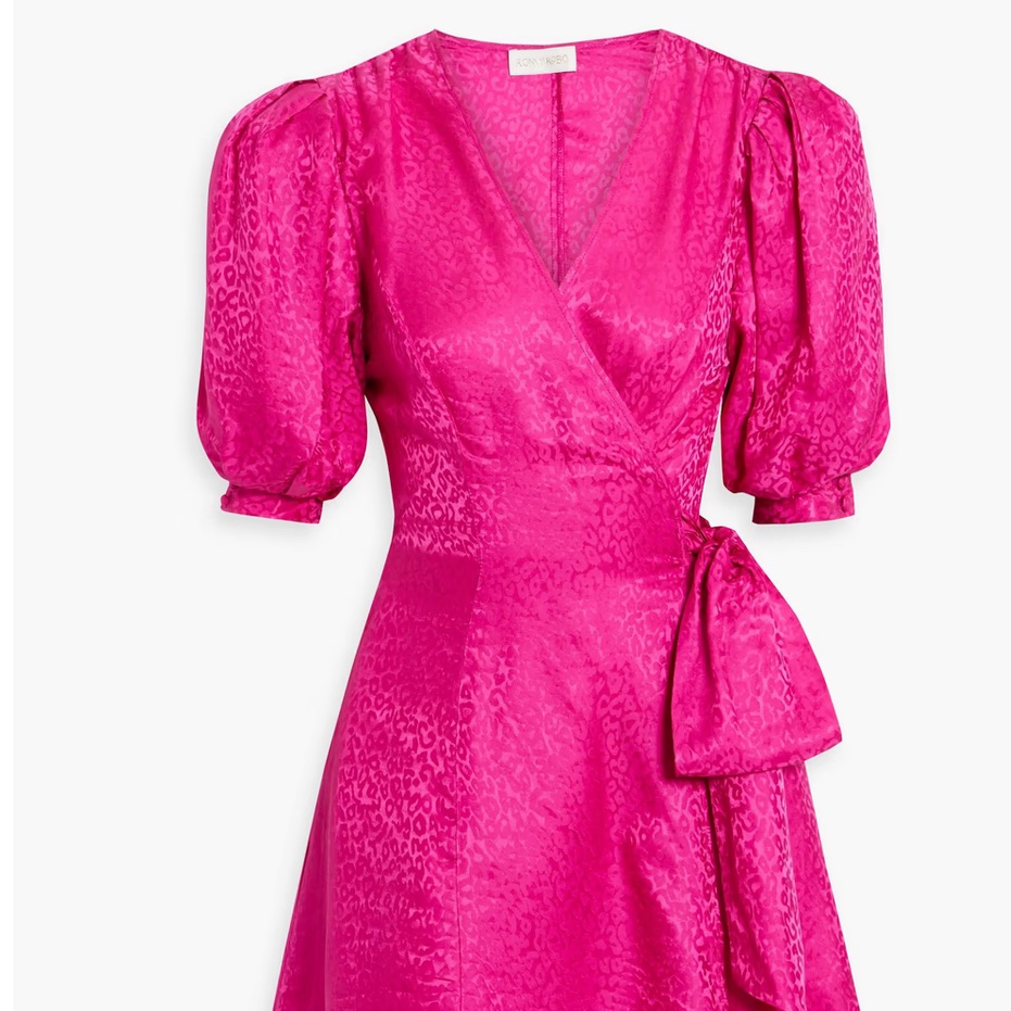 Ronny Kobo Elegant Pink Wrap Dress